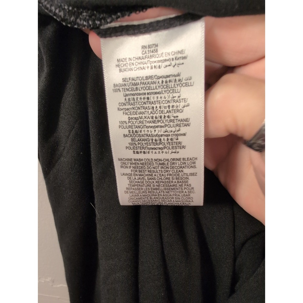 NEW BCBG MAXAZRIA KATRYN FUAX LEATHER INSERT ASYMETRIC DRESS SZ L - Picture 8 of 10